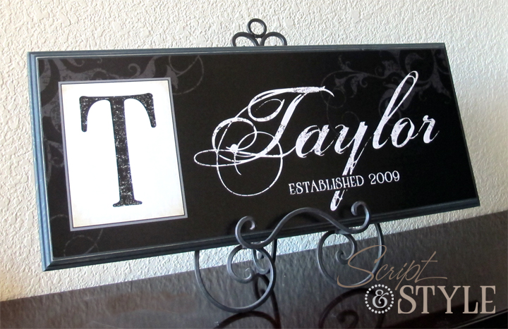 personalized family name sign